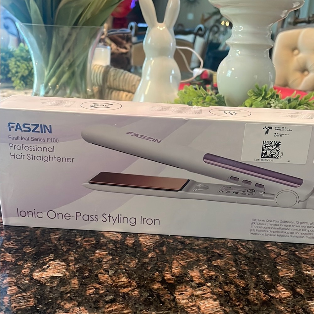 Purple Hair Straightener - Ionic One-Pass Styling Iron. Never used